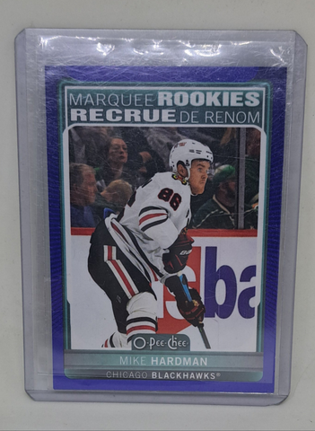 2021-22 Mike Hardman OPC Blue Parallel Rookie Card