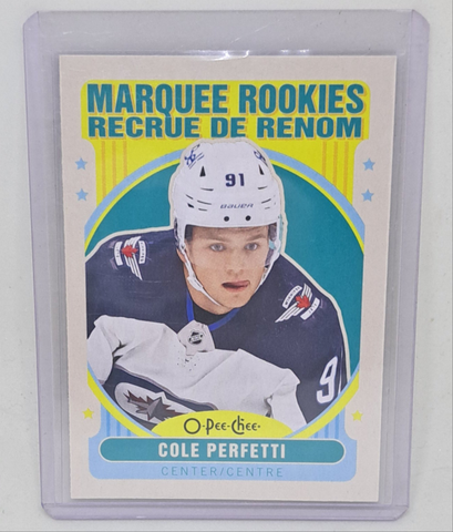 2021-22 Cole Perfetti OPC Retro Rookie Card