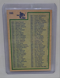 1983-84 O-Pee-Chee 2nd Series Checklist Card (unmarked)