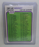 1981-82 O-Pee-Chee 1st Series Checklist Card (unmarked)