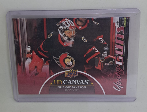 2021-22 Filip Gustavsson Upper Deck Canvas Young Guns Rookie Card