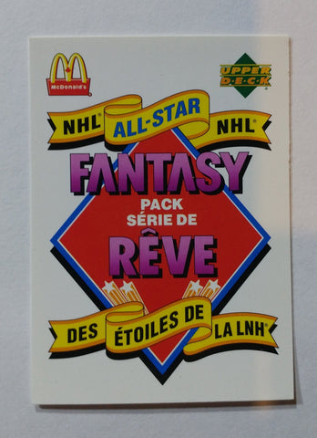 1993 Mcdonald's NHL All Stars Fantasy Pack Base Card Set (1-27)