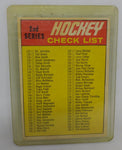 1970-71 O-Pee-Chee 2nd Series Checklist Card