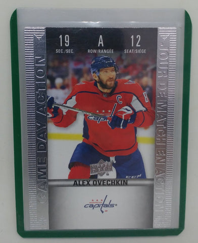 2019-20 Alex Ovechkin Tim Hortons Game Day Action Card