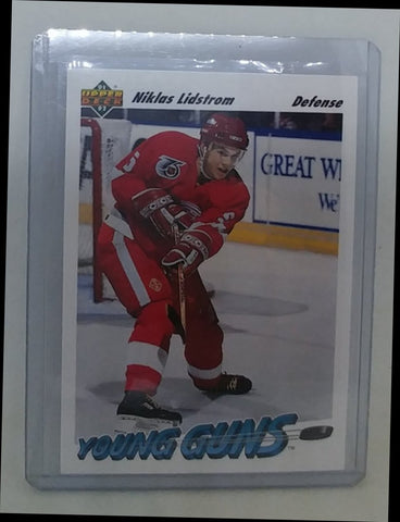 1991-92 Niklas Lidstrom Upper Deck Young Guns Rookie Card